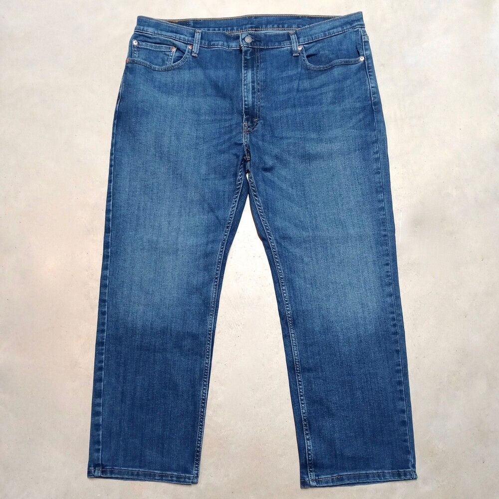 Levis 559 Jeans Mens 42x30 Blue Medium Wash Relaxed Straight Denim Pants Mens